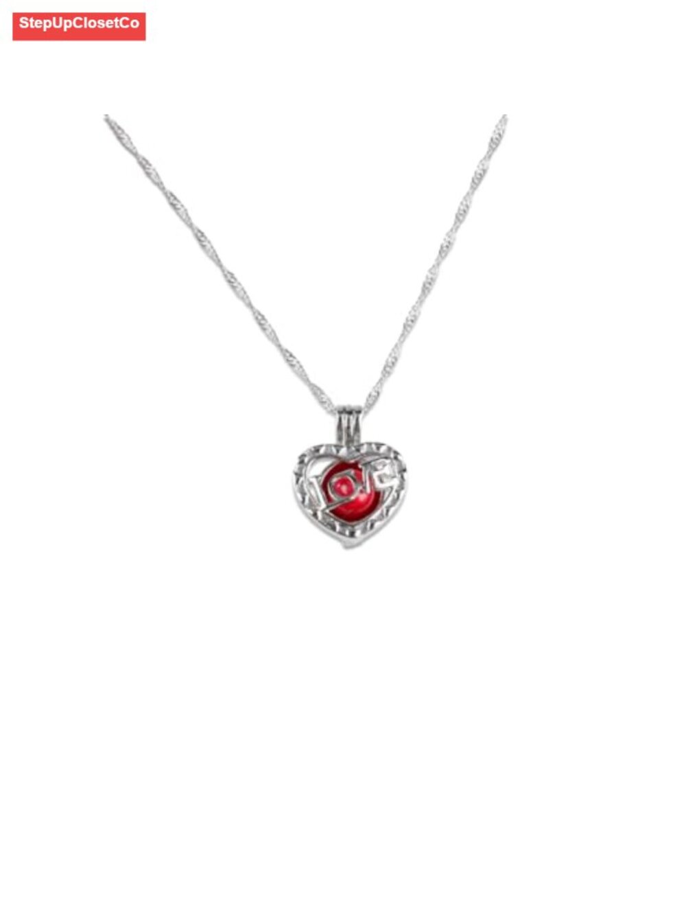 DIY Pearl Necklace Kit with Cultured Pearl in Oyster, Rhodium Plated Chain,